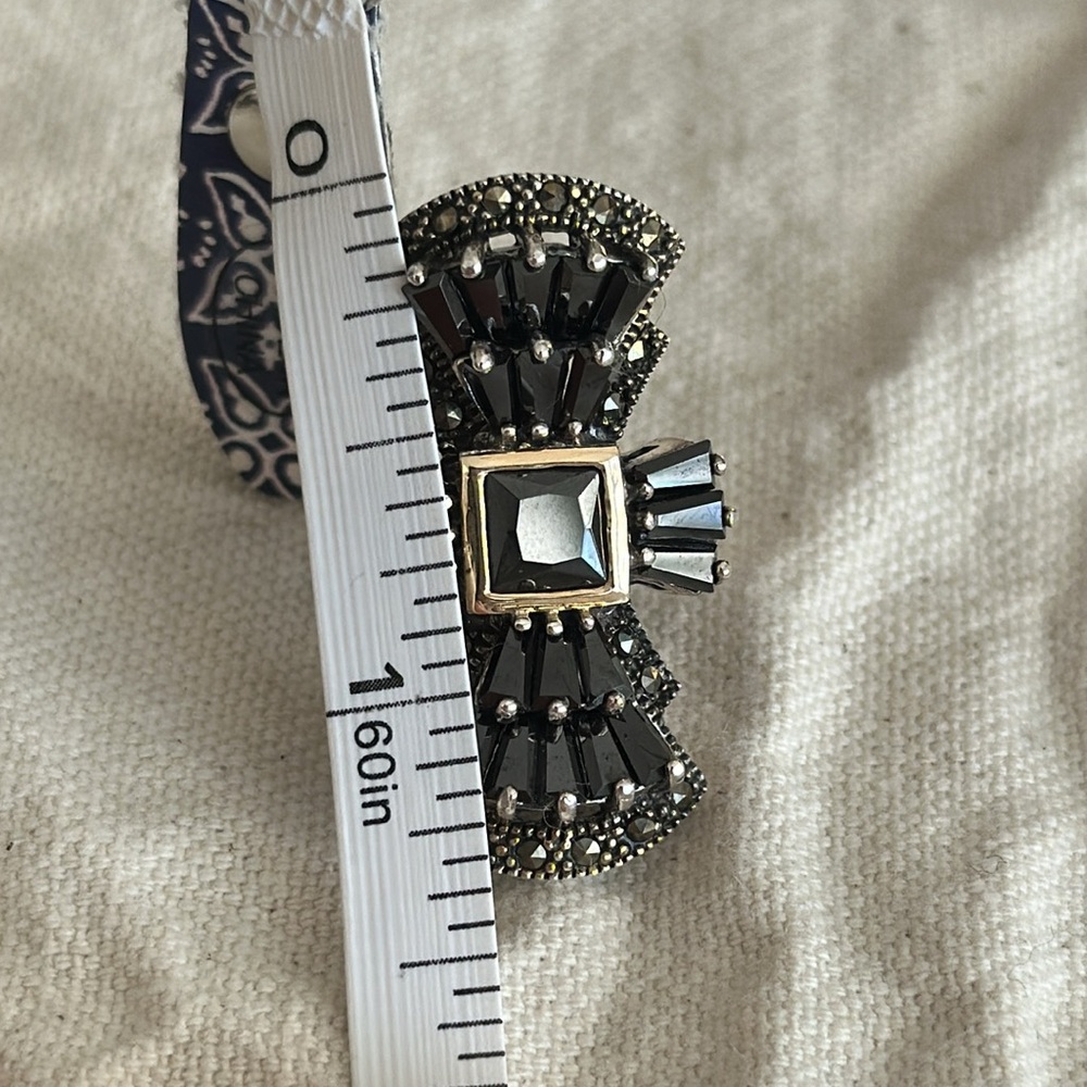 Black Spinel Ring Sz 8 - Picture 6 of 8